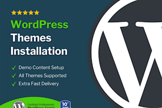 install wordpress, themes, plugins and import demo content