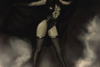 a dark art illustration