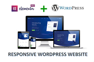 design wordpress website with elementor  pro