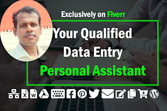 be your qualified data entry personal assistant