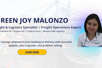 be your dedicated logistics specialist for end to end freight coordination