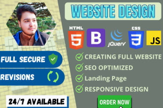 do HTML, CSS, bootstrap website and, javascript work and tasks