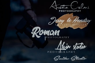 do signature author or photography logo with  watermark