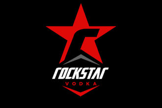 design rockstar vodka logo