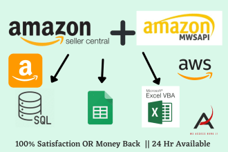 connect amazon sp API, advt, ebay, etsy, shopify API in google sheet or excel