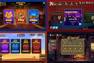 design high quality game ui ux for mobile PC and console