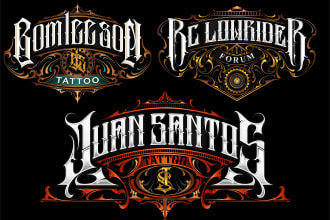 make more elegant and classic for logo tattoo and barbershop
