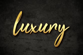 turn your text and logo into a realistic luxury gold effect
