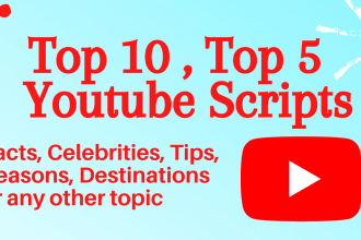 write original top 10 youtube video script
