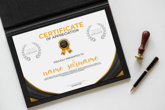 design professional certificate, diploma and appreciation