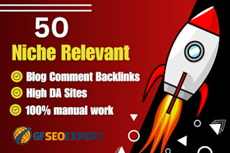do 50 niche relevant blog backlink high da