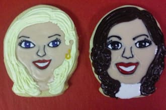 create a sugar cookie in your likeness , head shot,