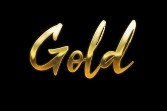 turn your text and logo into a realistic 3d gold effect