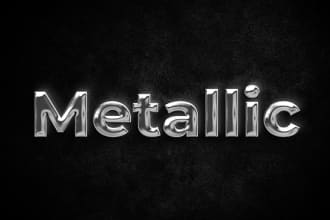 turn your text and logo into a realistic metallic effect