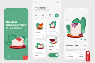 design mobile app UI in figma or framer