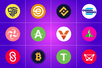 design new crypto and cryptocurrency token logo for your coin