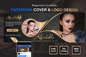 create facebook cover photo banner design and logo