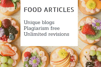 write healthy tea, coffee and food recipe for your