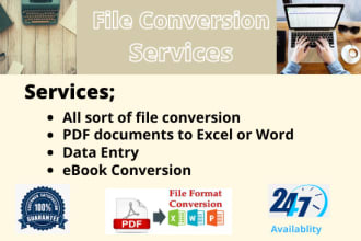 do quickly all sort of file conversion