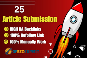 do 25 article submission backlink high da links
