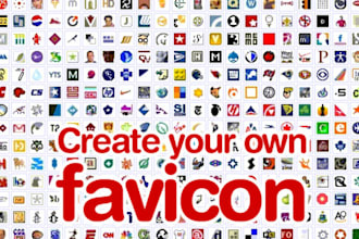 create a favicon for you and if you have a WordPress site I will install it