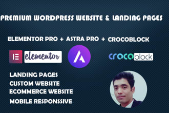 design clean wordpress website and woocommerce store as elementor pro expert