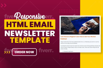 create a responsive HTML email or newsletter template