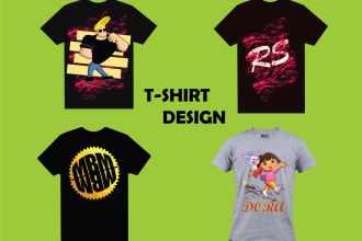 do awesome typographic and cartoon t shirt design