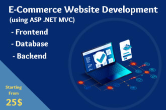develop an e commerce website using asp dot net mvc