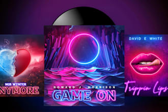 design neon single cover art album cover design