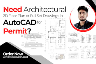 be your architect for 2d floor plan, architectural drawing in autocad