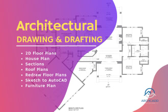 draw architectural floor plan in autocad 2d