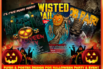 create halloween flyer design