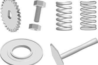 illustrate mechanical components and shapes