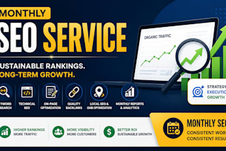 provide monthly SEO for serp and ai visibility