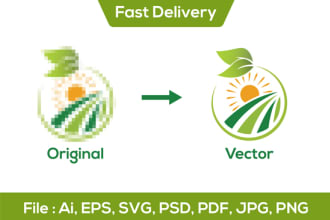 do vector tracing, convert image to vector, logo redesign
