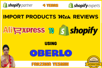 import shopify dropshipping product from aliexpress via oberlo