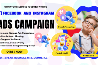 setup and manage high converting facebook and instagram ads to grow sales