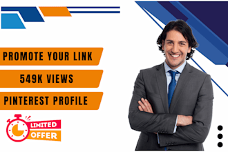 promote your product or link on my 549k pinterest profile