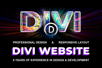 create profesional wordpress website with divi theme builder