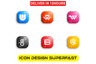 do minimalist modern app logo icon creator superfast in 12h