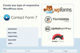 create and fix contact form cf7 gravity form wpform