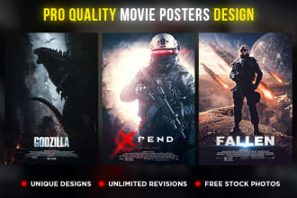 design a stunning and hollywood style movie poster