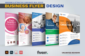 do awesome  corporate real estate, business flyer design 24 hours