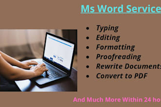 do manually typing work PDF image scanned document handwritten text to ms word