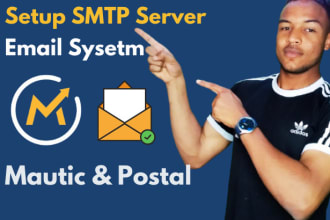 setup SMTP server and email marketing system postal and mautic