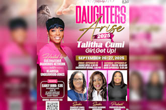 do outstanding church flyer or event flyer in 3 hours