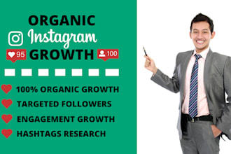 be your instagram manager for organic followers growth