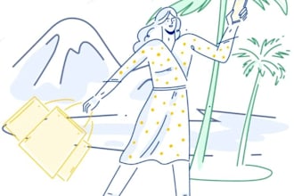 create a flat illustration and animate it