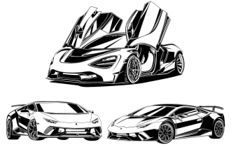 draw your car or truck into vector black and white styles